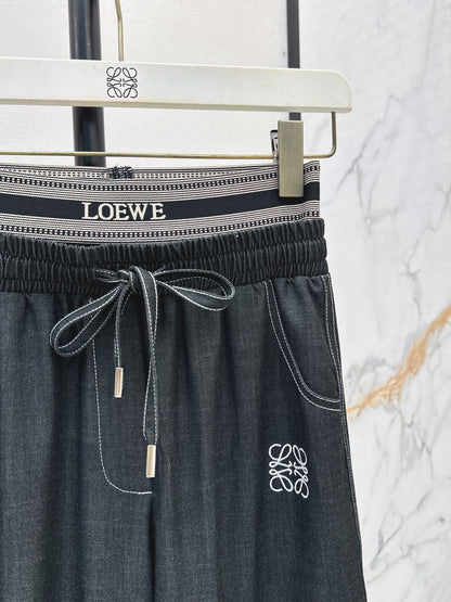 Loe 25fw embroidered jeans