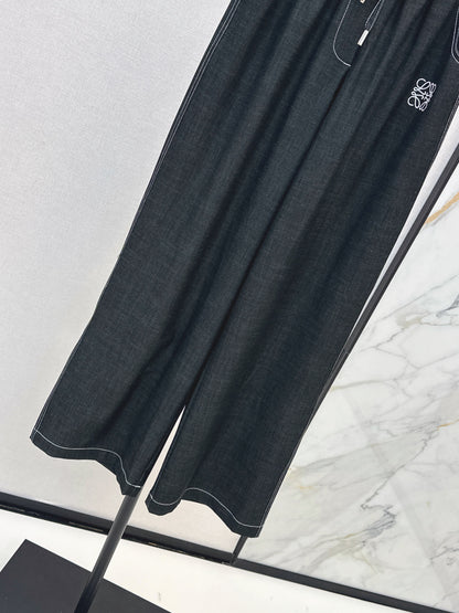 Loe 25fw embroidered jeans