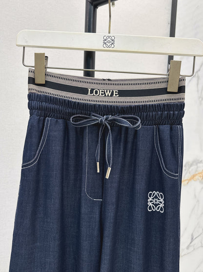 Loe 25fw embroidered jeans