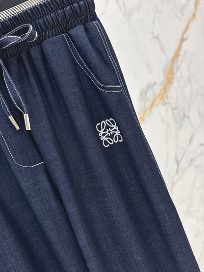 Loe 25fw embroidered jeans