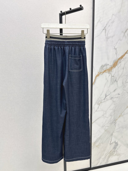Loe 25fw embroidered jeans