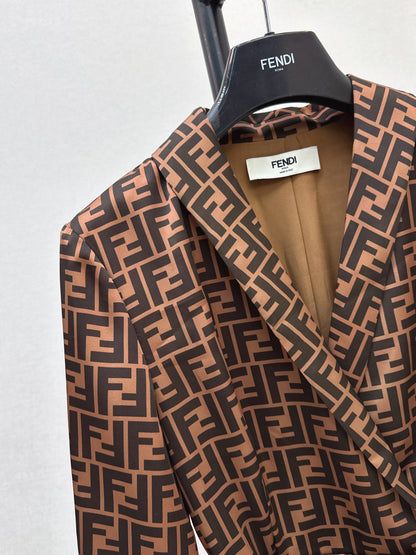 Fend 25fw printed shirt dress