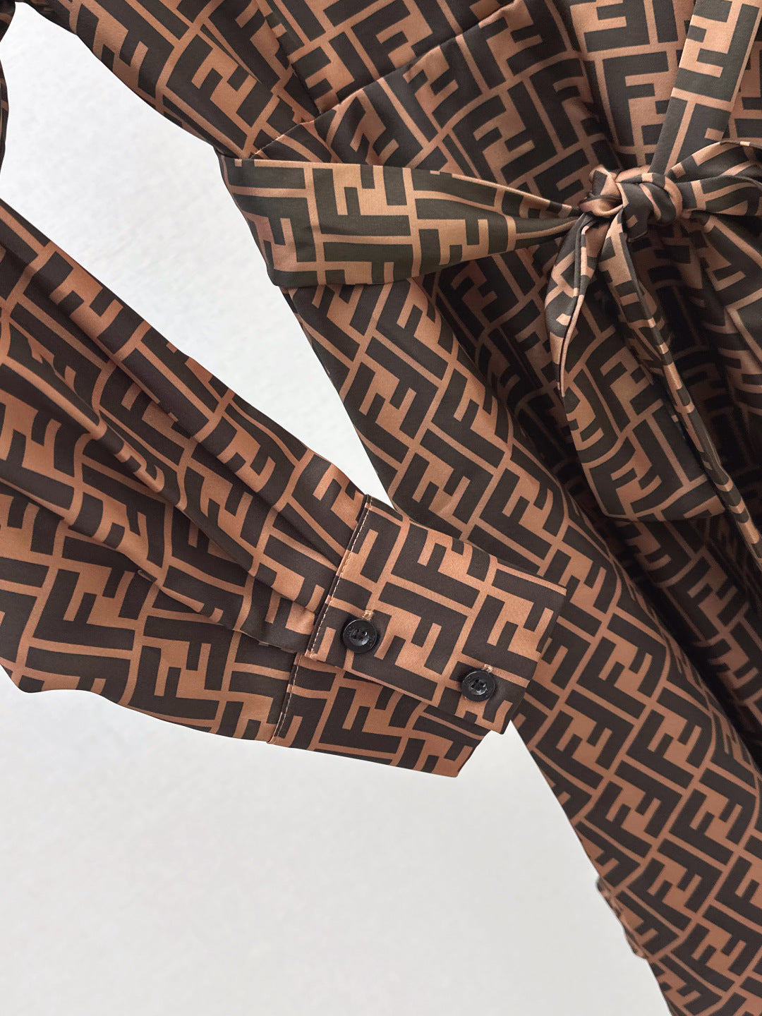 Fend 25fw printed shirt dress
