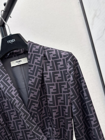 Fend 25fw printed shirt dress