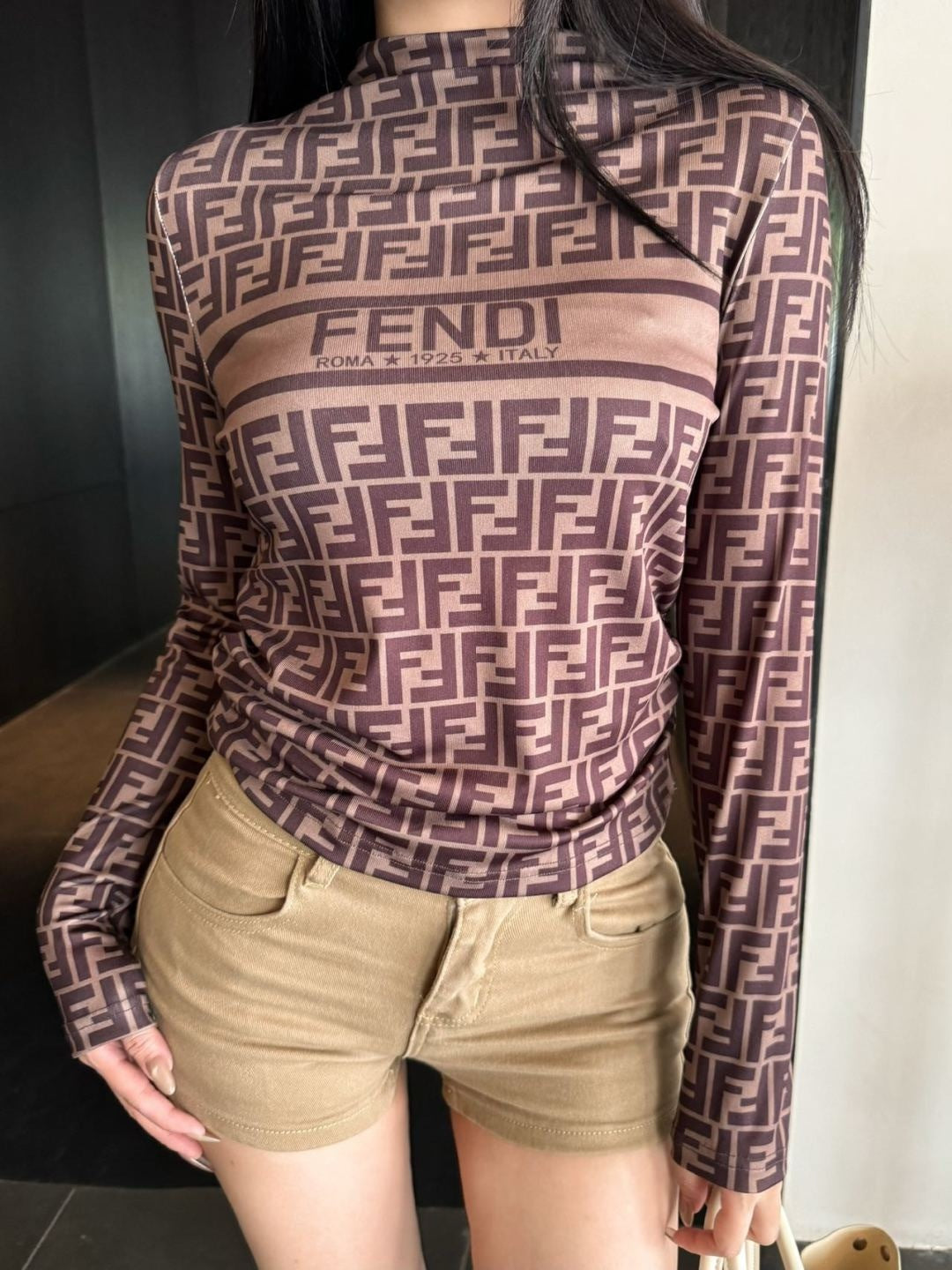 Fend 25fw printed shirt