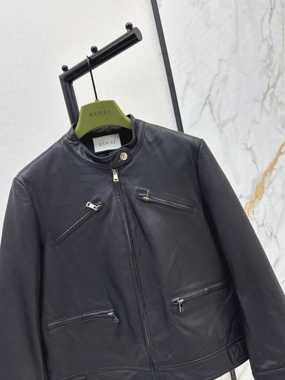 Guc 25fw leather jacket