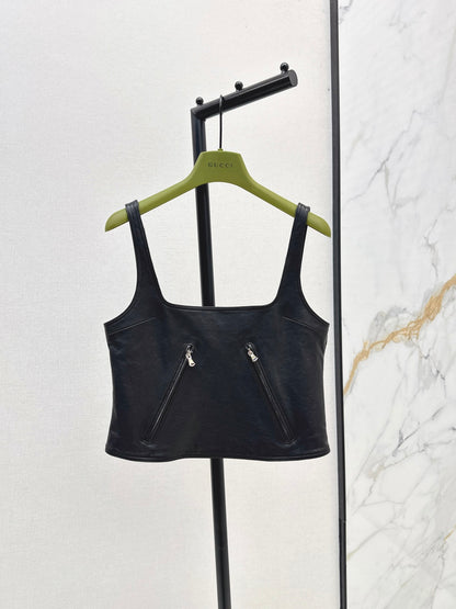 Guc 25fw leather camisole