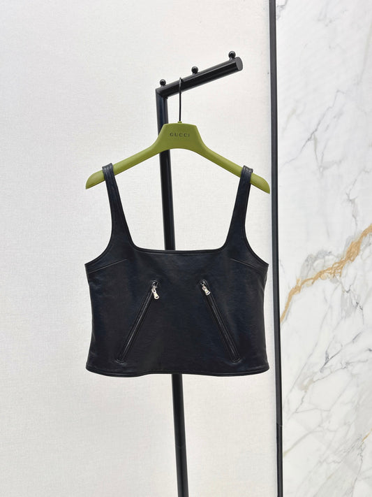 Guc 25fw leather camisole
