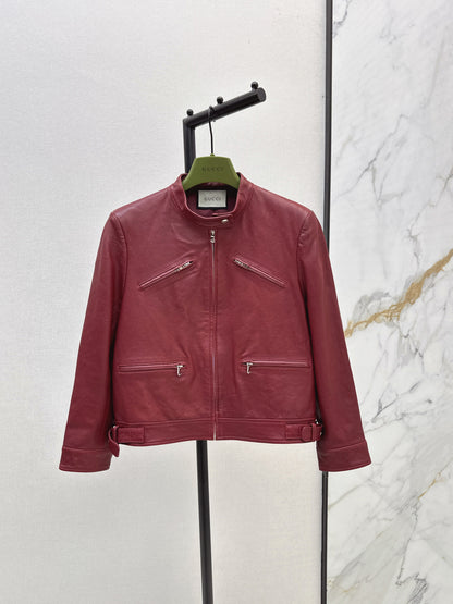 Guc 25fw leather jacket