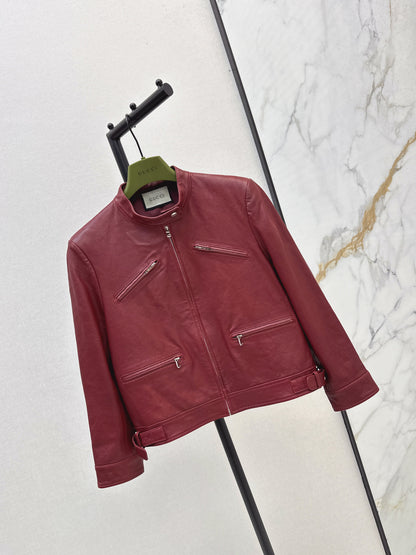 Guc 25fw leather jacket