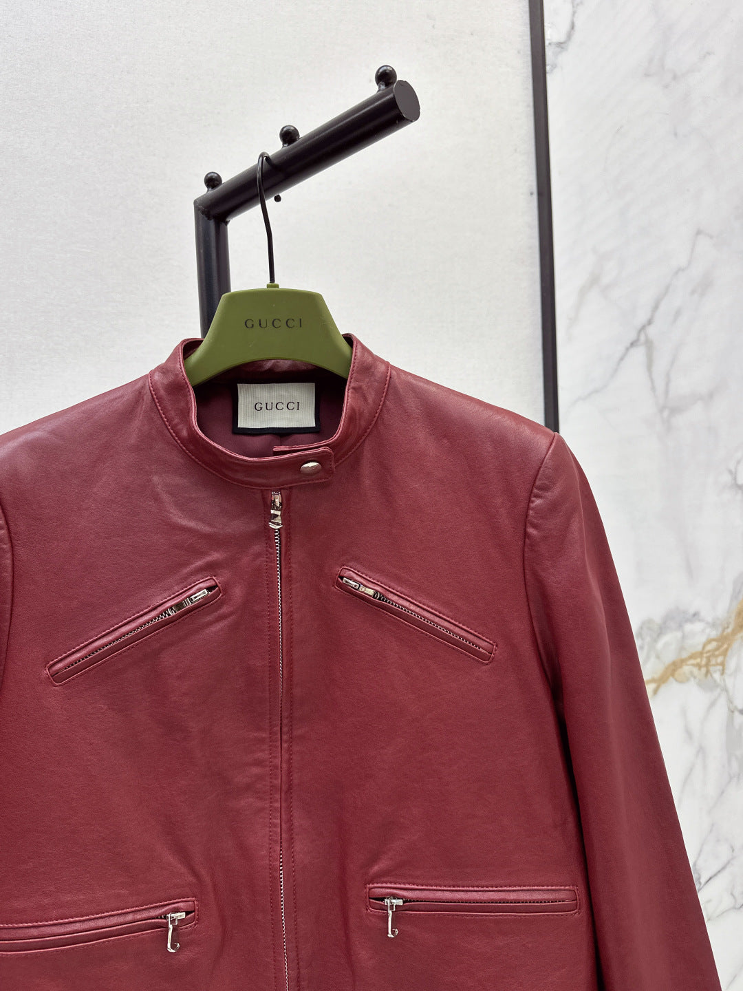 Guc 25fw leather jacket