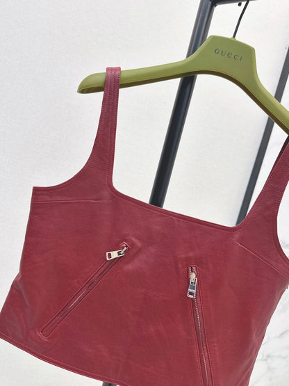 Guc 25fw leather camisole