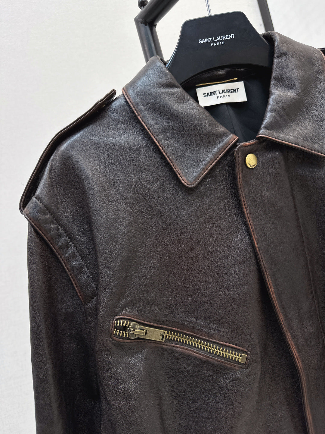 Saint lau 25fw leather jacket