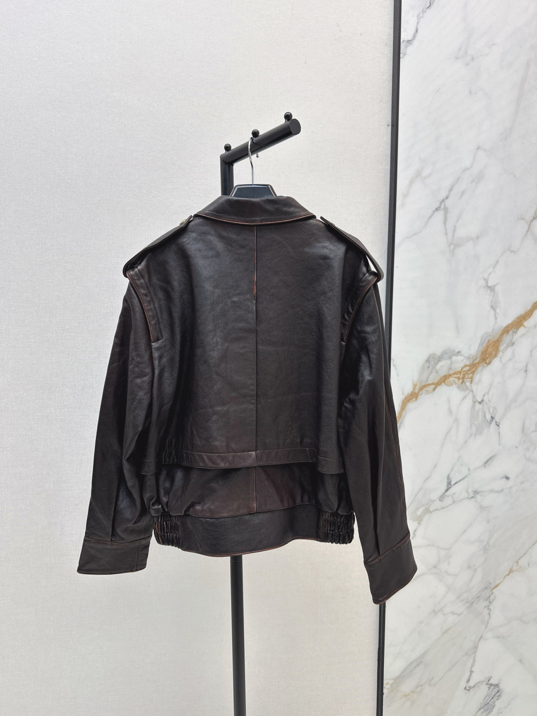 Saint lau 25fw leather jacket