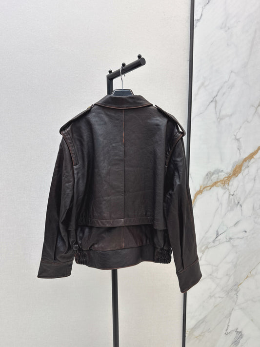 Saint lau 25fw leather jacket