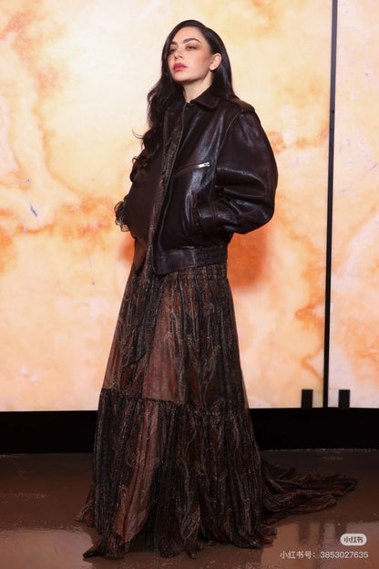 Saint lau 25fw leather jacket