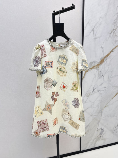 Zimm 25fw printed linen dress