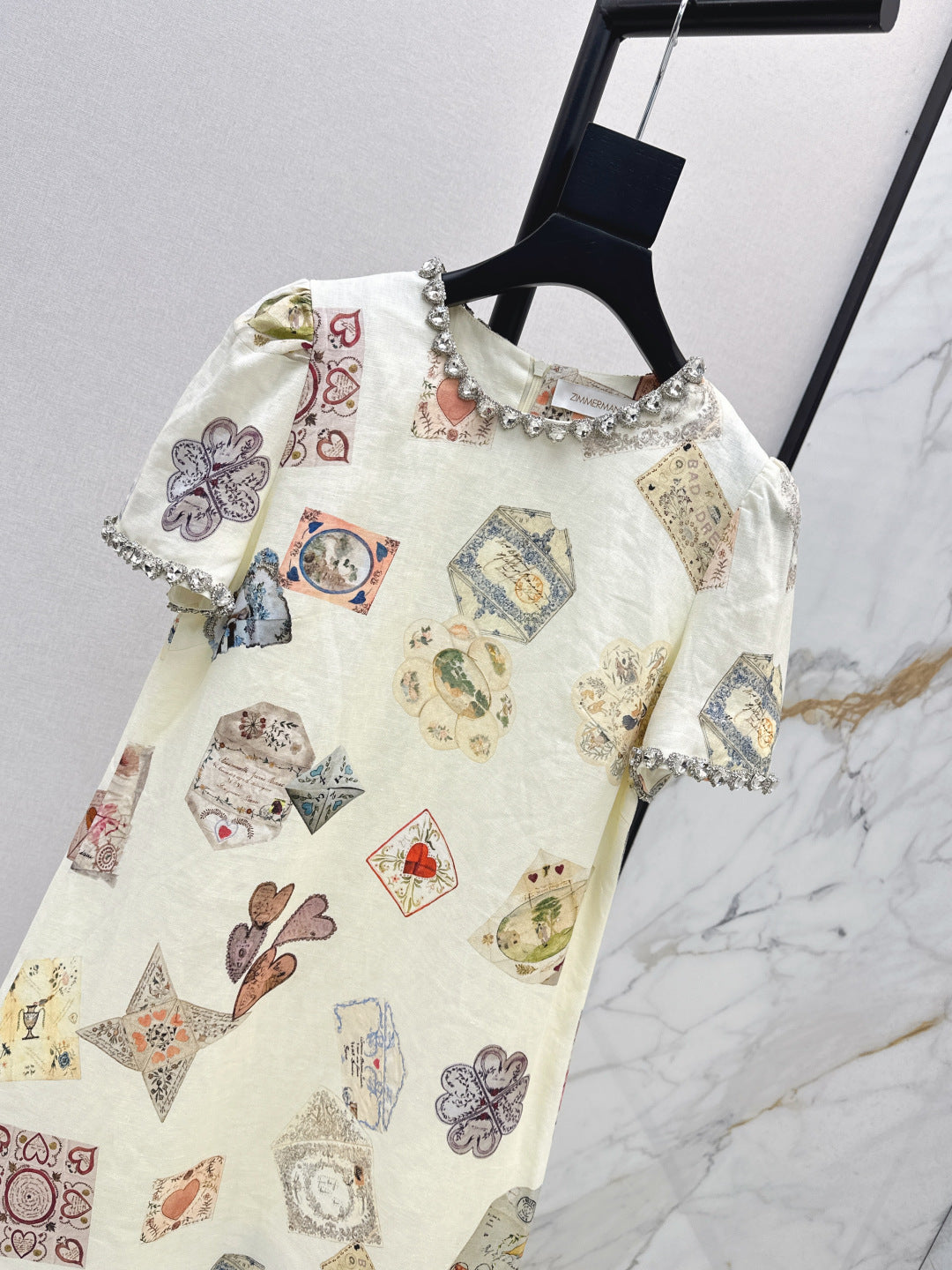 Zimm 25fw printed linen dress
