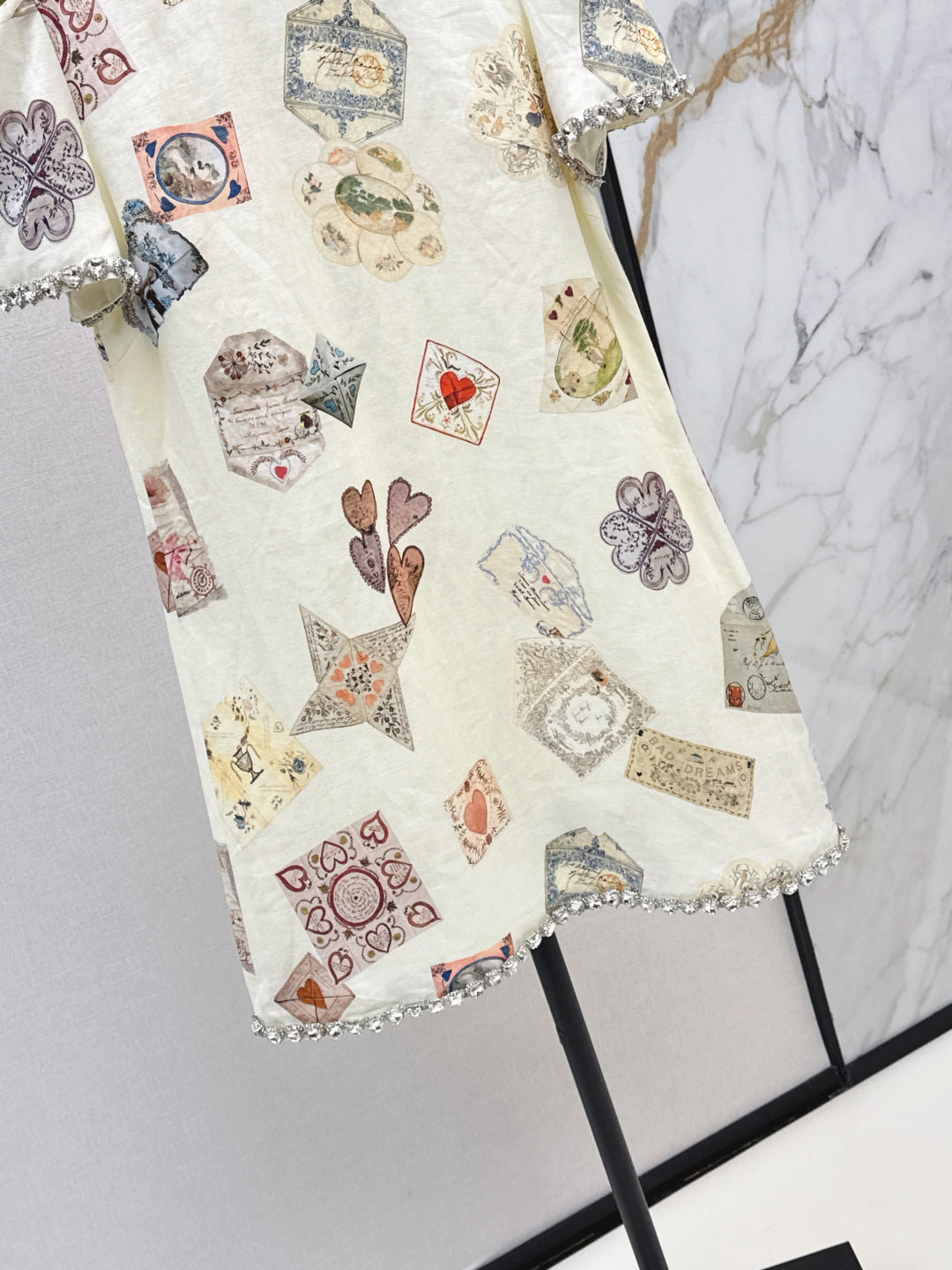 Zimm 25fw printed linen dress