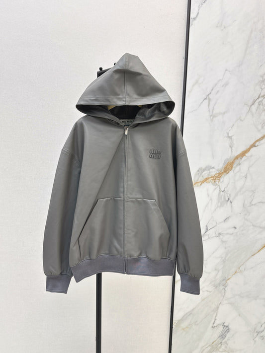 Miu 25fw leather jacket