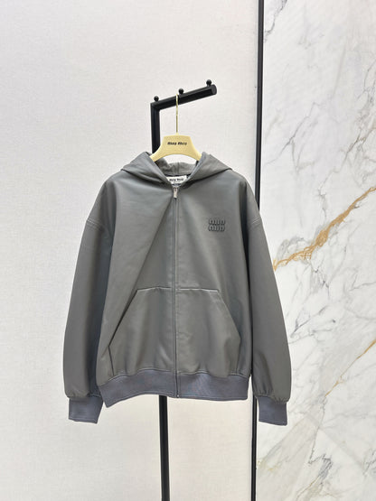 Miu 25fw leather jacket