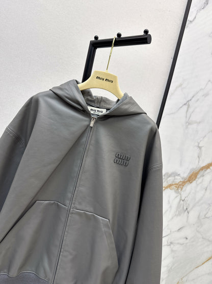 Miu 25fw leather jacket