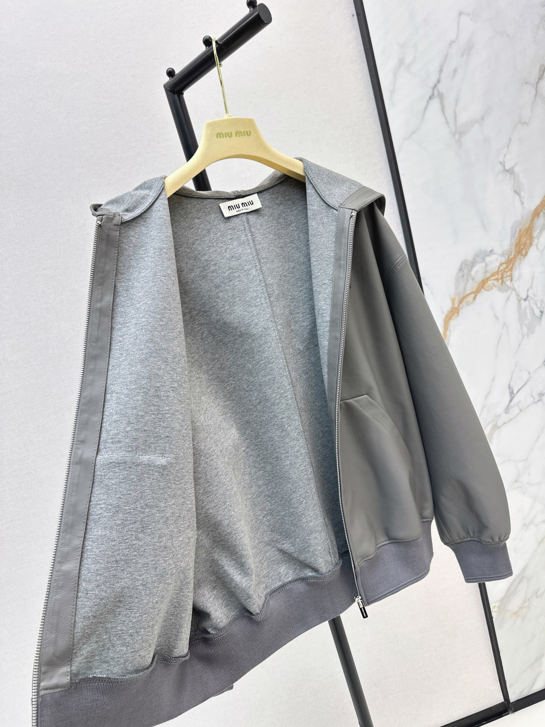 Miu 25fw leather jacket