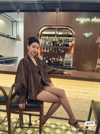 Saint lau 25fw suede jacket