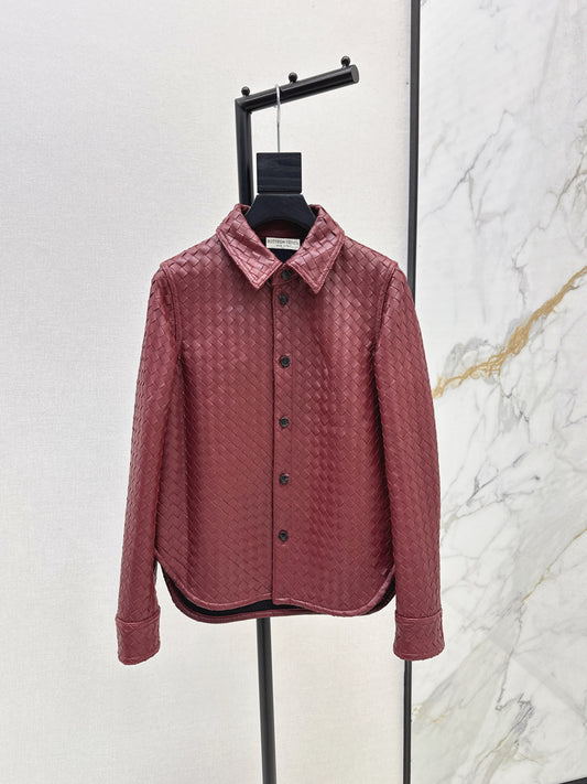 Bottega 25ss woven leather jacket