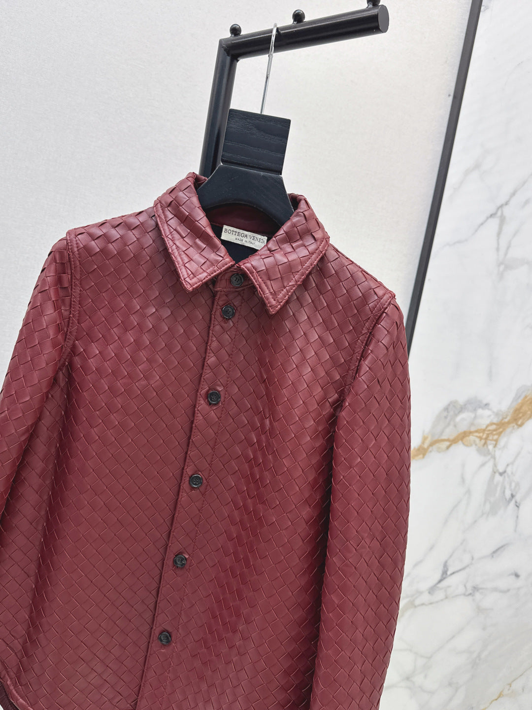 Bottega 25ss woven leather jacket