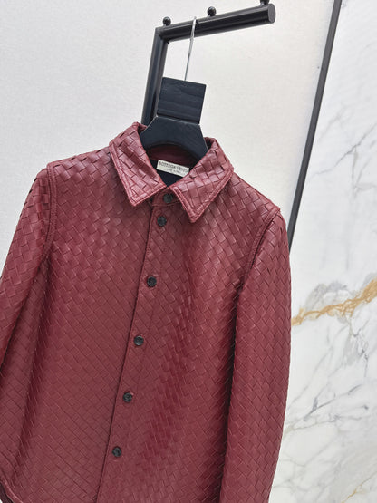 Bottega 25ss woven leather jacket