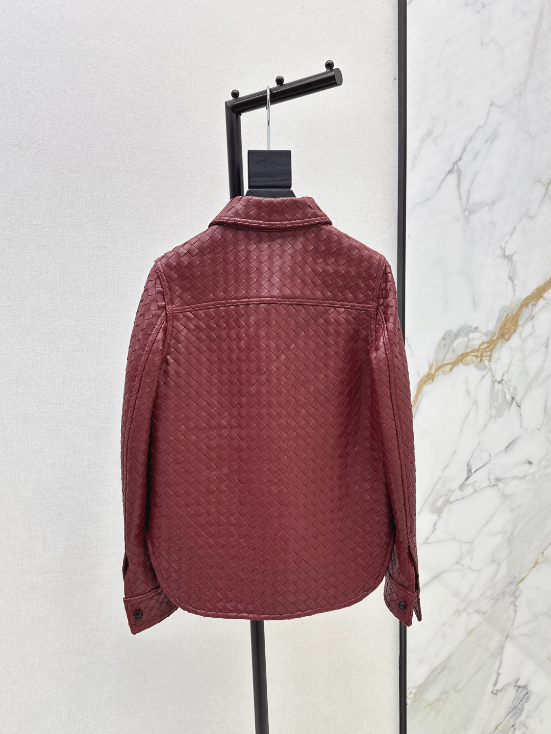 Bottega 25ss woven leather jacket