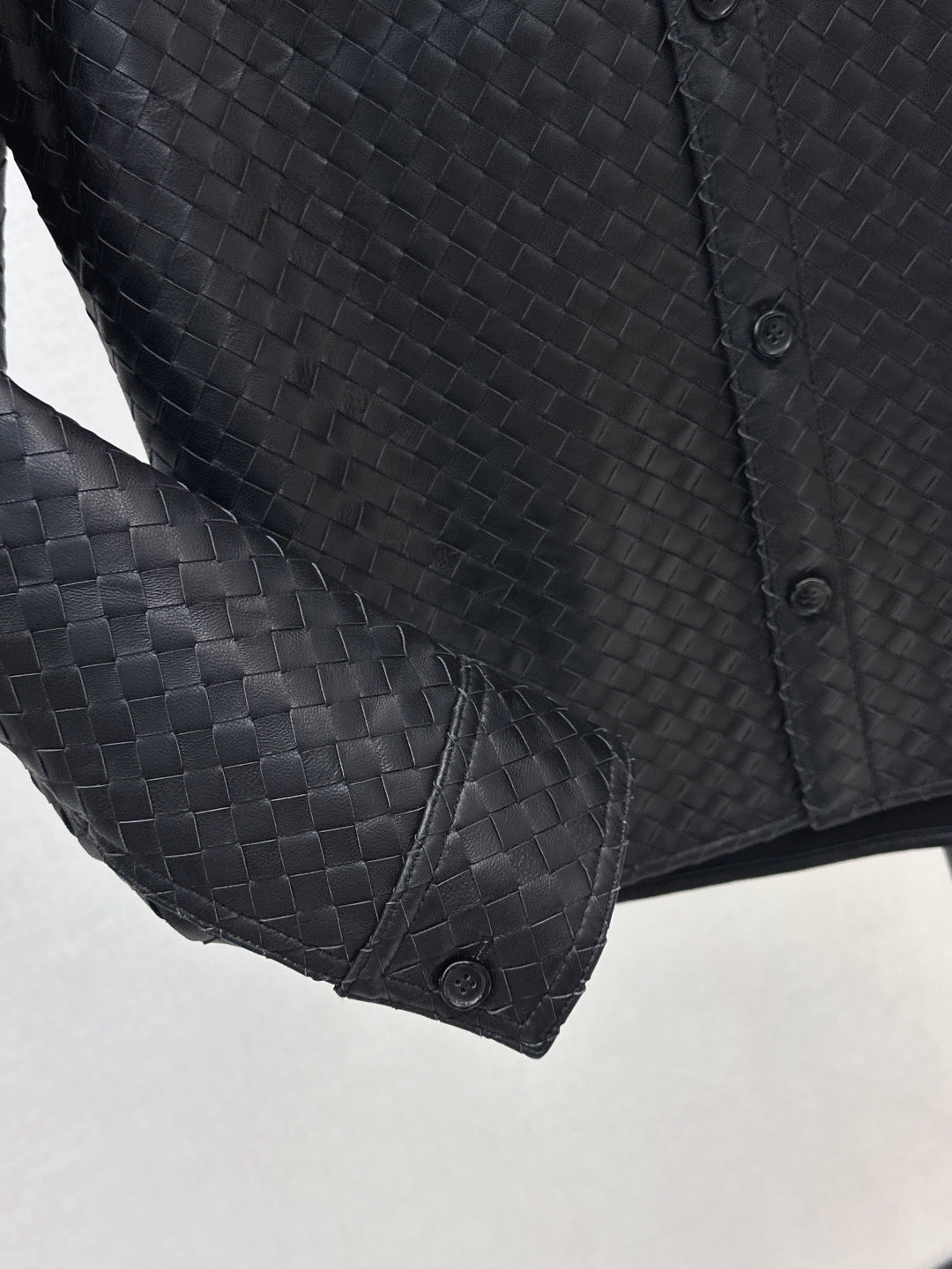 Bottega 25ss woven leather jacket