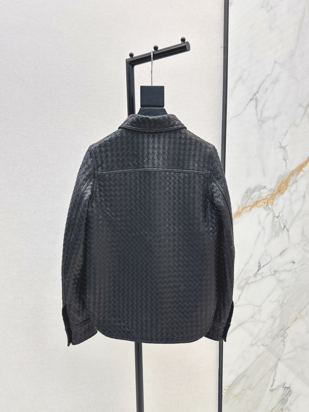 Bottega 25ss woven leather jacket