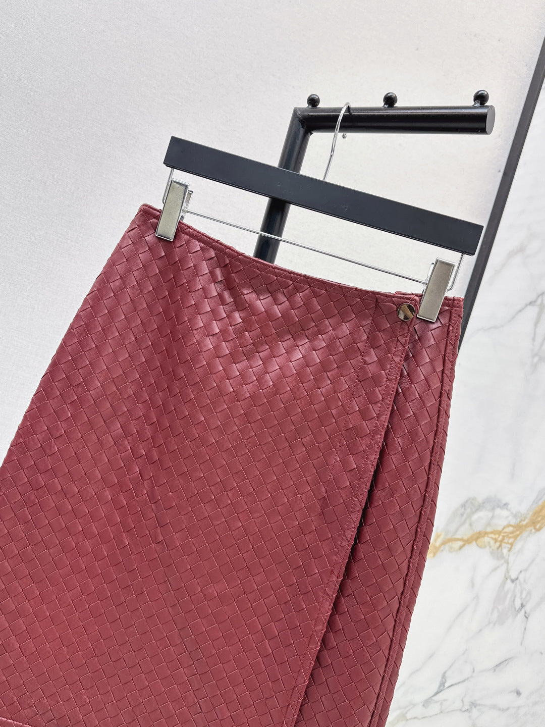 Bottega 25ss woven leather skirt