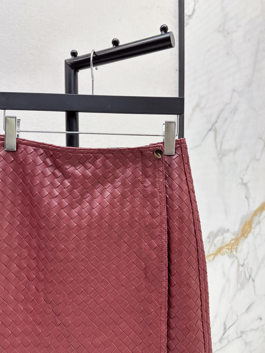 Bottega 25ss woven leather skirt