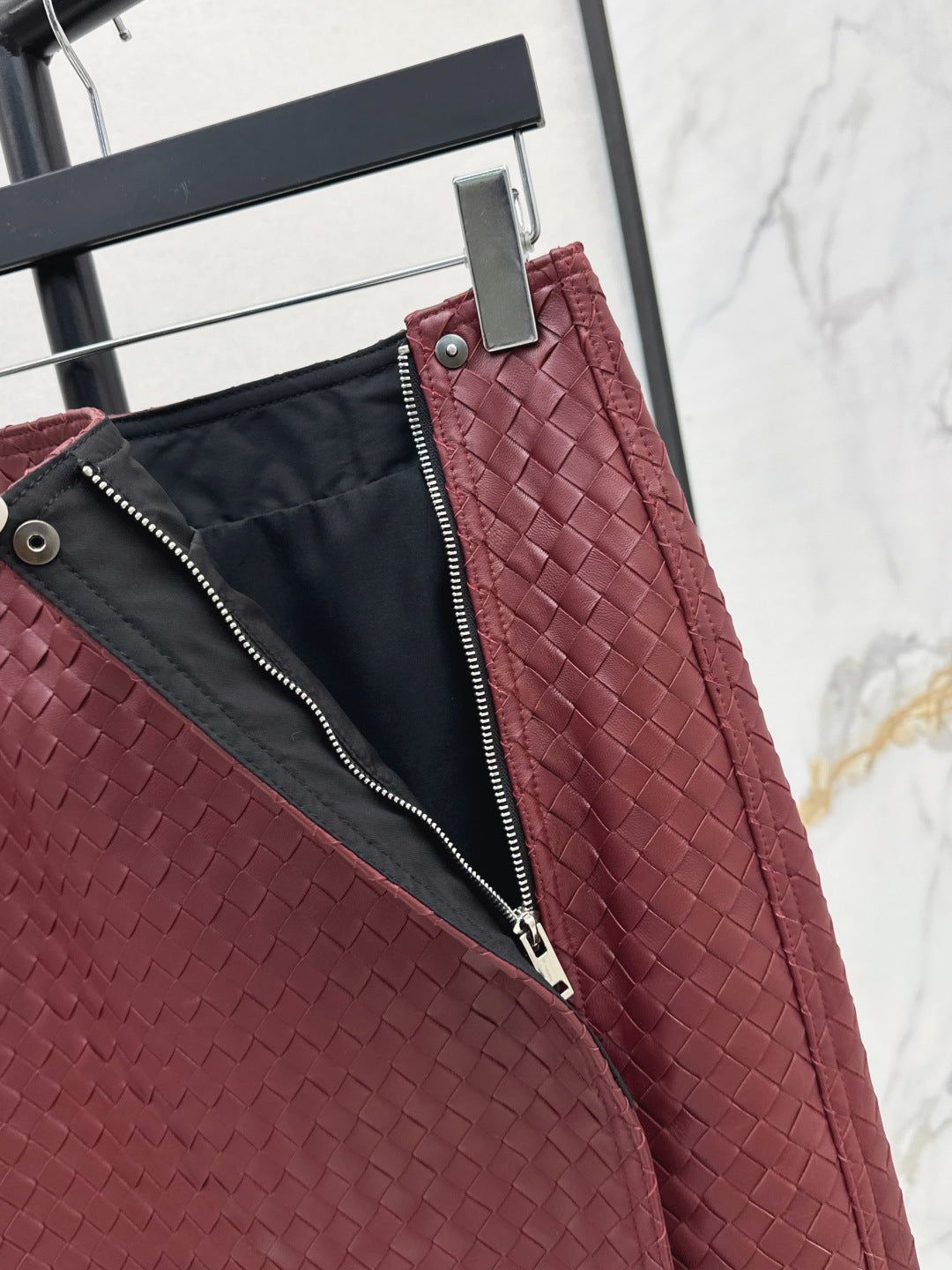 Bottega 25ss woven leather skirt