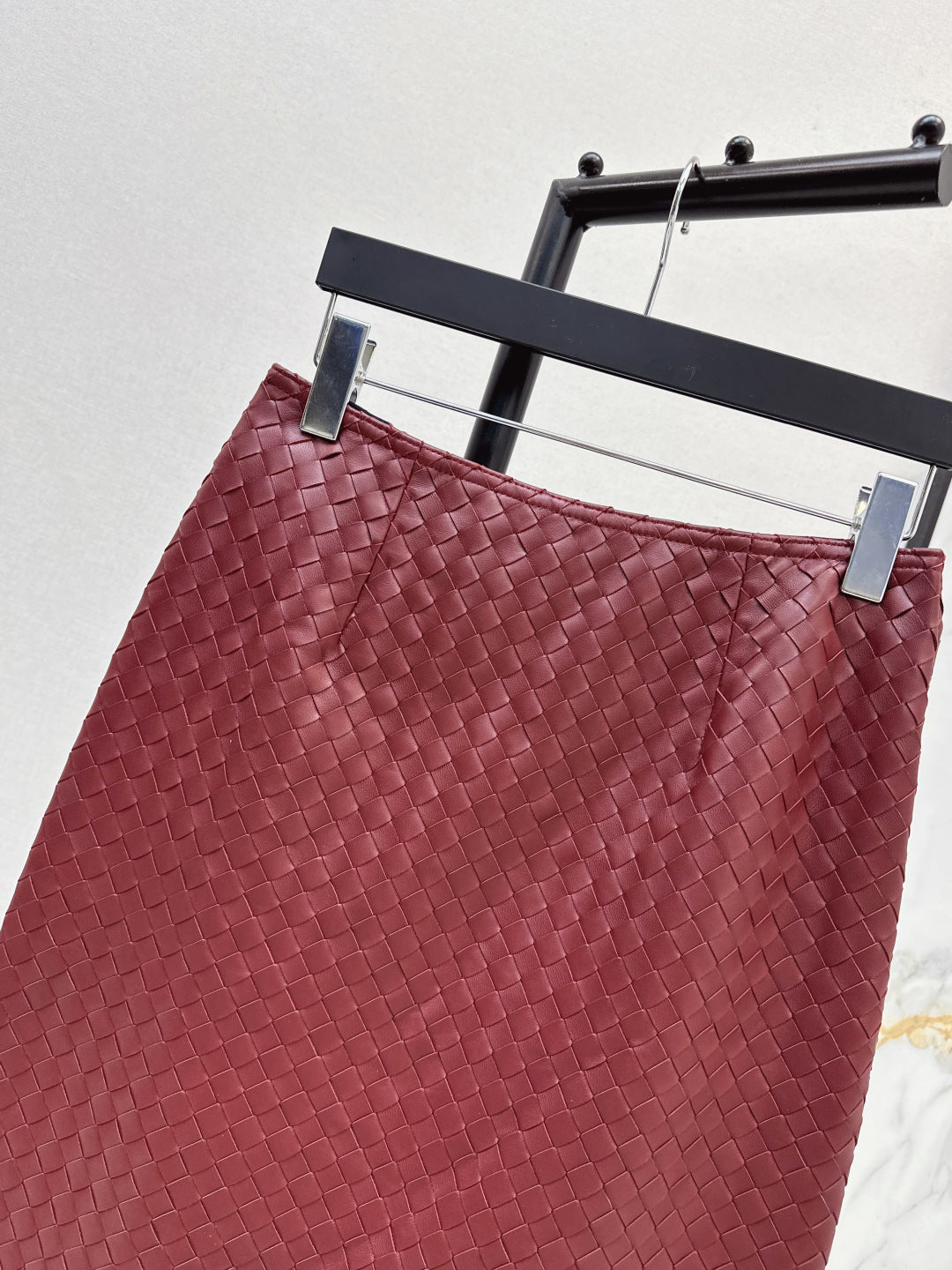 Bottega 25ss woven leather skirt