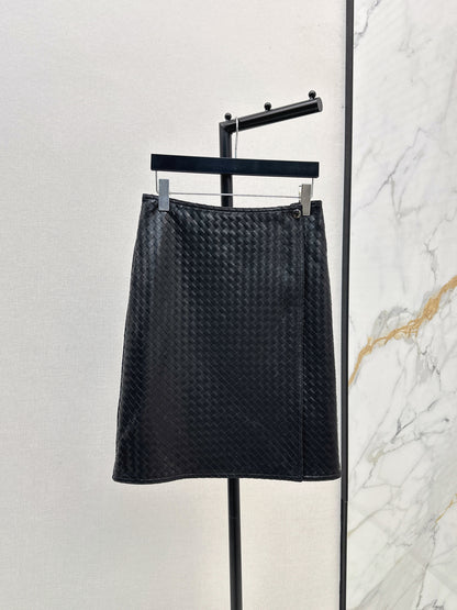 Bottega 25ss woven leather skirt