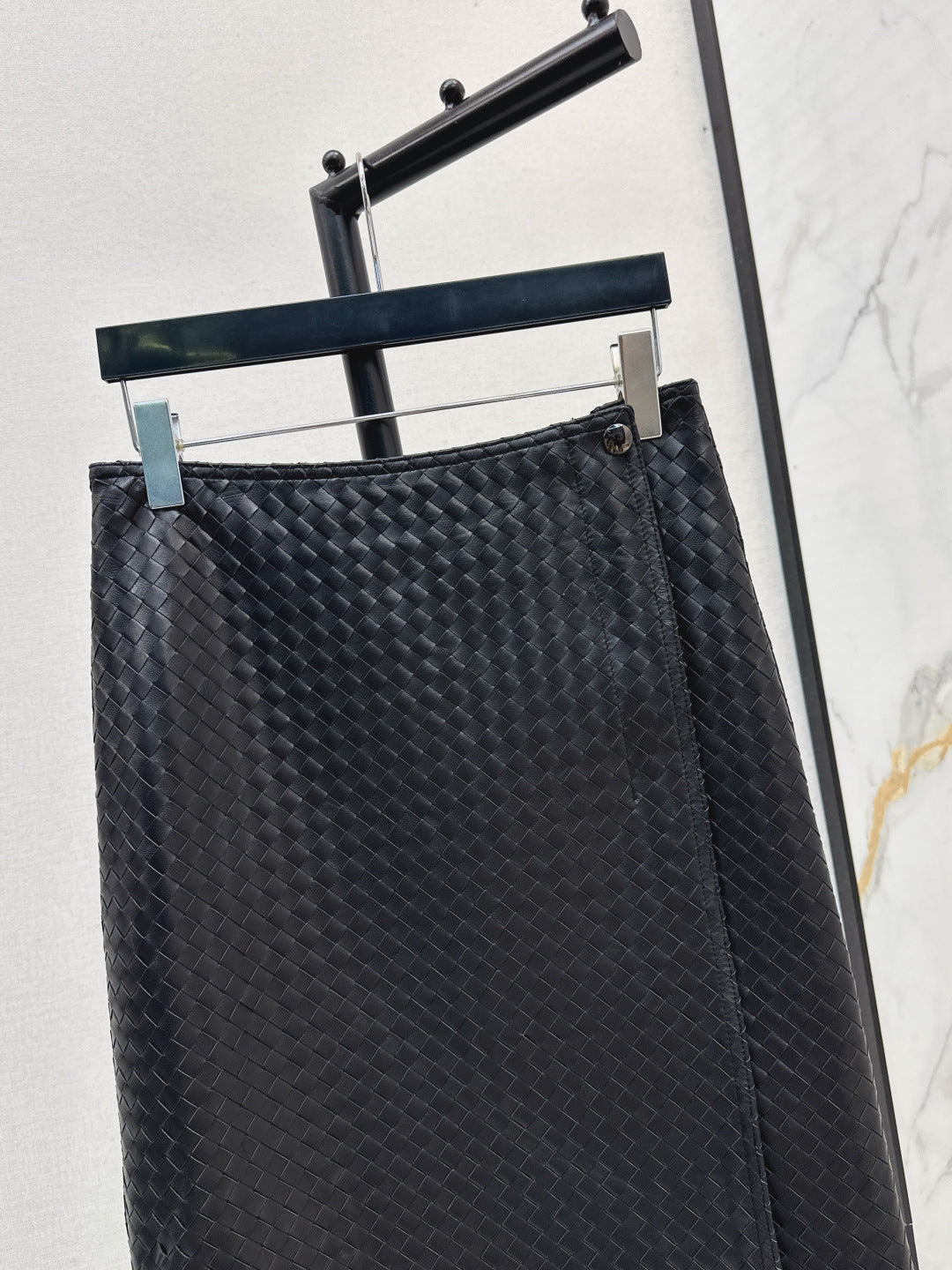 Bottega 25ss woven leather skirt