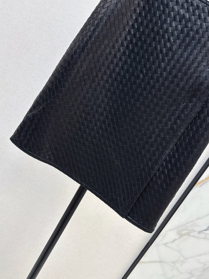 Bottega 25ss woven leather skirt