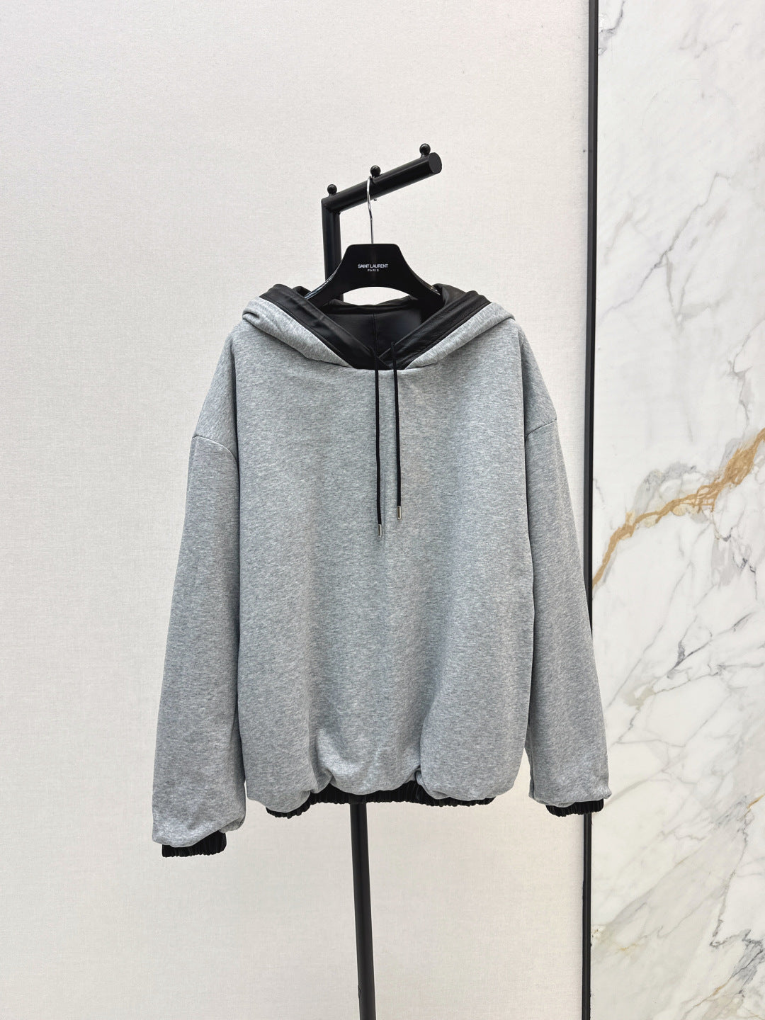 Saint lau 25fw leather hoodie