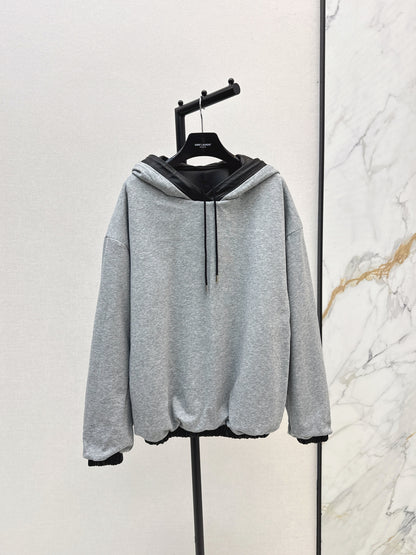 Saint lau 25fw leather hoodie