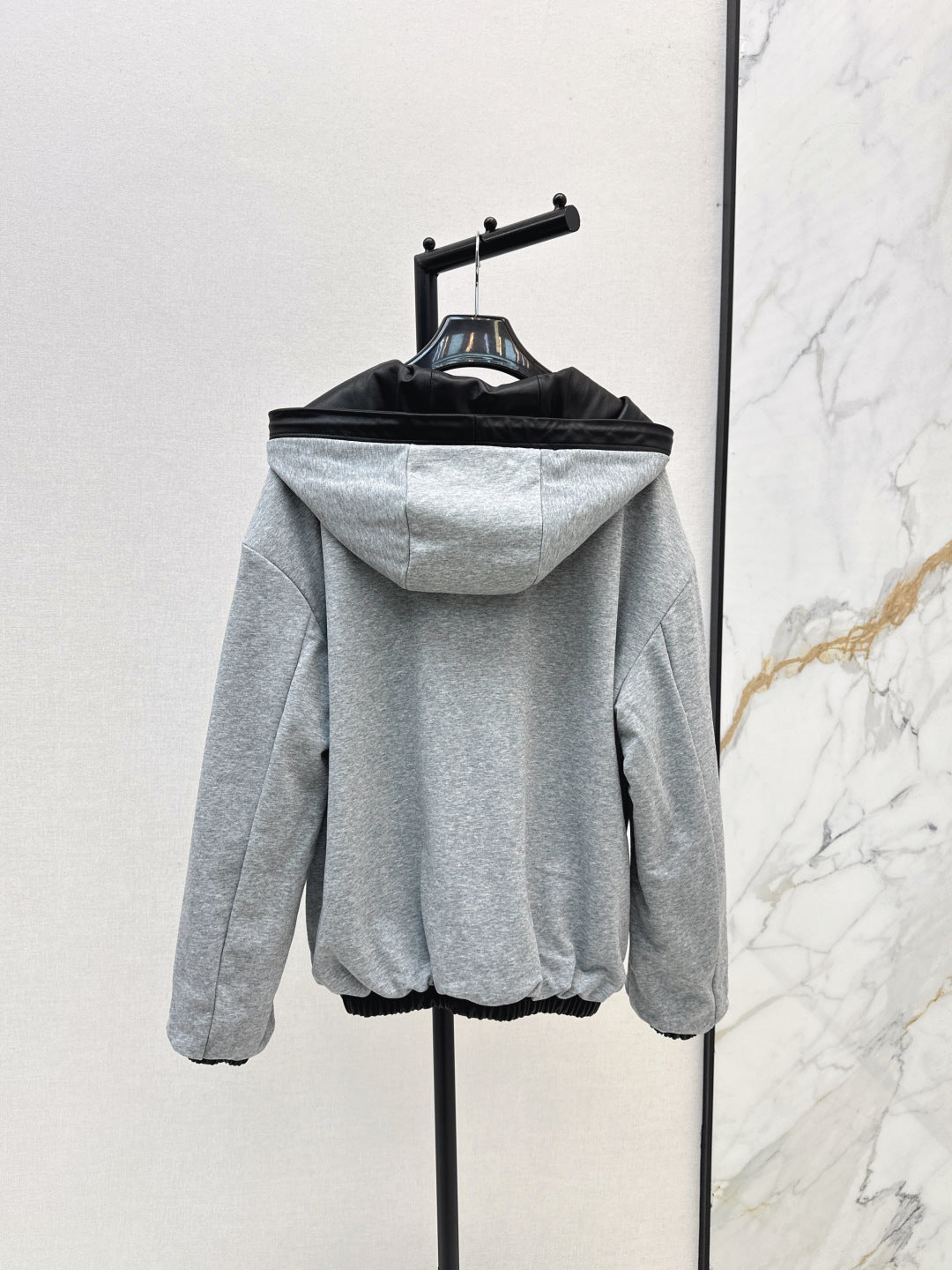 Saint lau 25fw leather hoodie