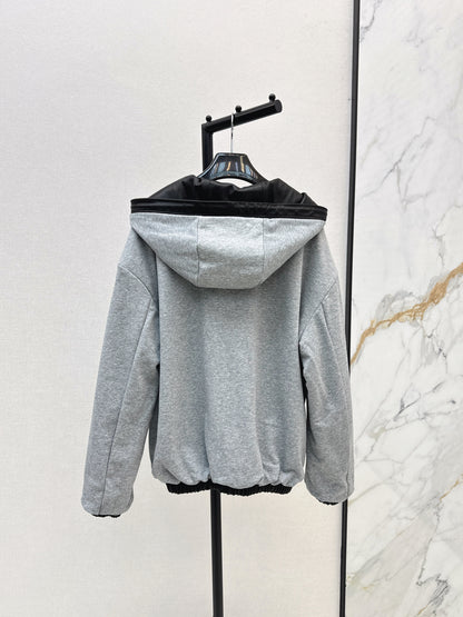 Saint lau 25fw leather hoodie