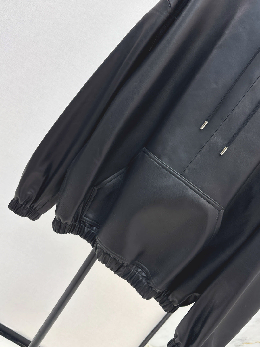 Saint lau 25fw leather hoodie
