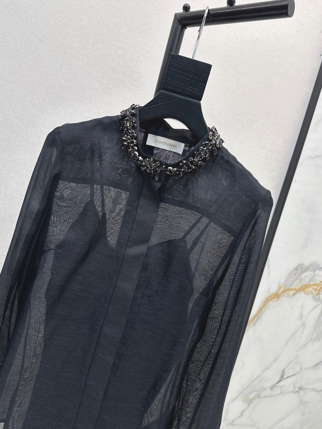 Zimm 25fw beaded shirt