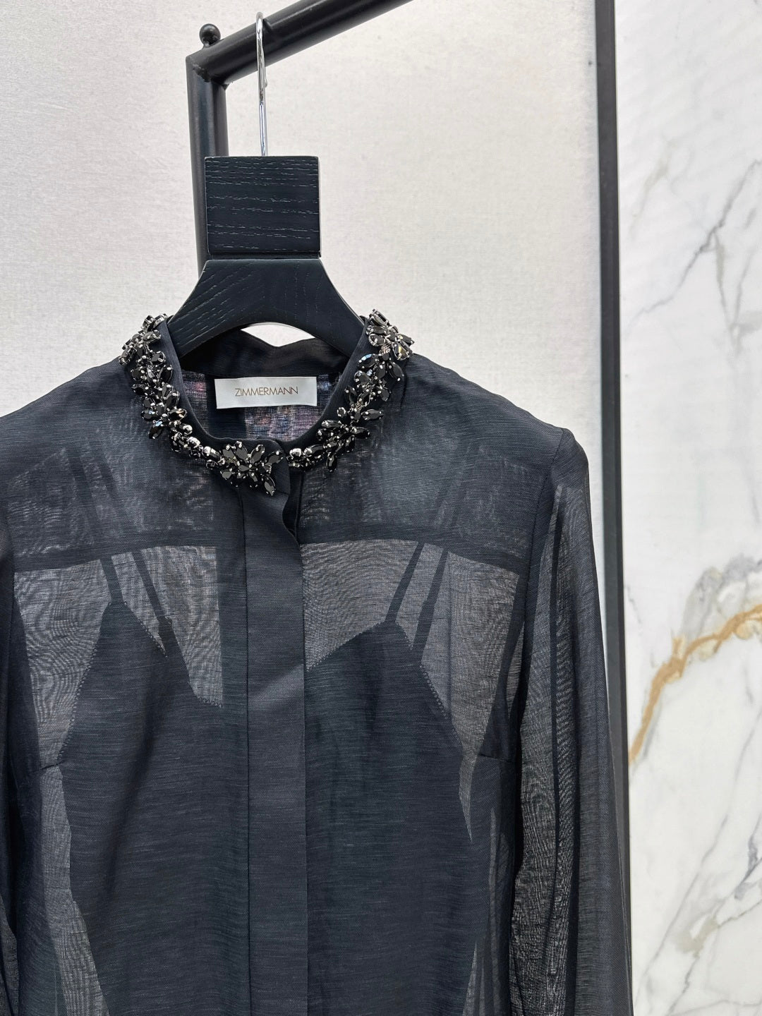 Zimm 25fw beaded shirt