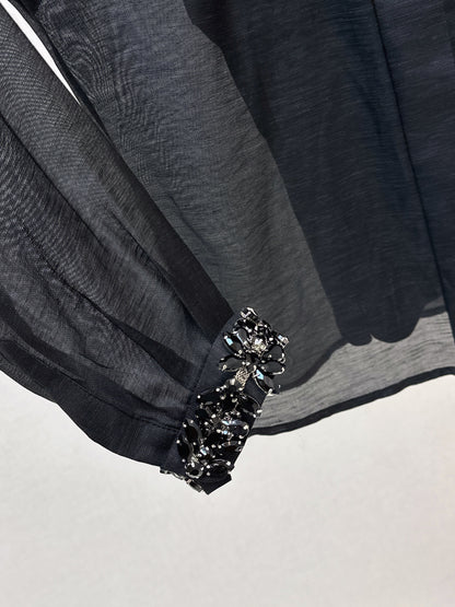 Zimm 25fw beaded shirt