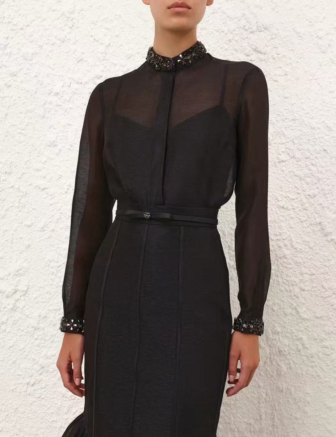 Zimm 25fw beaded shirt
